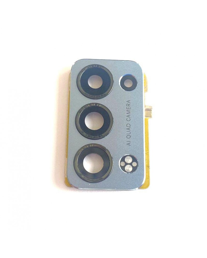 Embellecedor y Lente de Camara Trasera para Oppo Reno 6 Pro 5G Snapdragon CPH2247 - Azul Claro