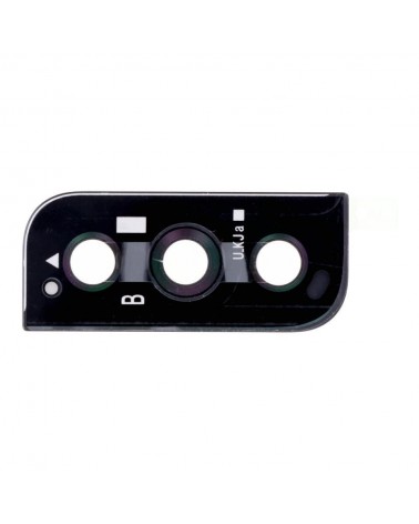 Embellecedor y Lente o Cristal de Camara para Samsung Galaxy S22 SM-S901   S22 Plus SM-S906 - Negro