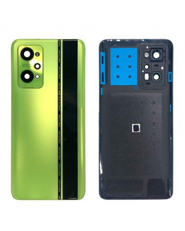 Tapa Trasera con Lente de Camara para Realme GT Neo 2 RMX3370 - Amarilla Verde