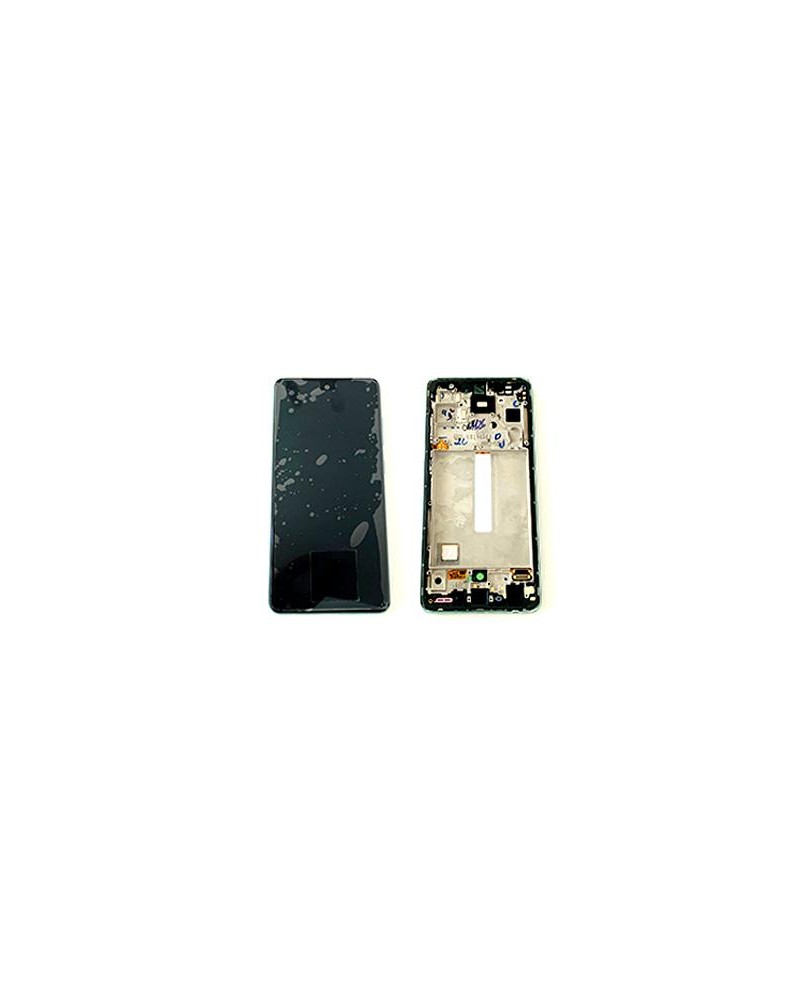 Pantalla LCD Y Tactil Con Marco Verde Para Samsung Galaxy A52s 5G A528B   Service Pack  