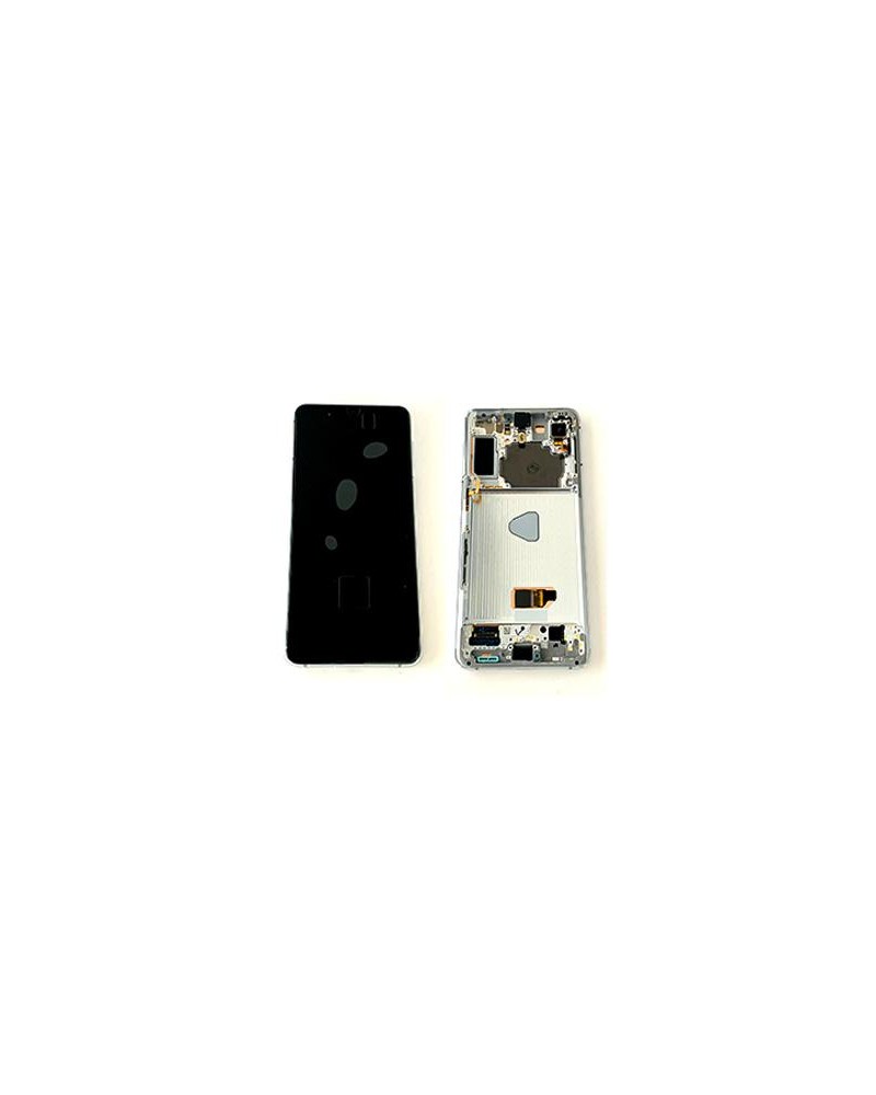 LCD e ecrã tátil com moldura prateada Samsung Galaxy S21 Plus SM-G996 Service Pack