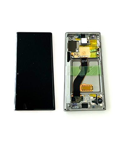Pantalla LCD y Tactil con Marco Plata para Samsung Galaxy Note 10 N970 N970F   Service Pack  
