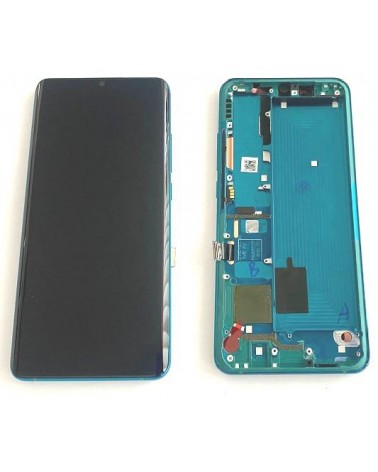 LCD e ecrã tátil com moldura verde para Xiaomi Mi Note 10 Xiaomi Mi Note 10 Lite Xiaomi Mi Note 10 Pro