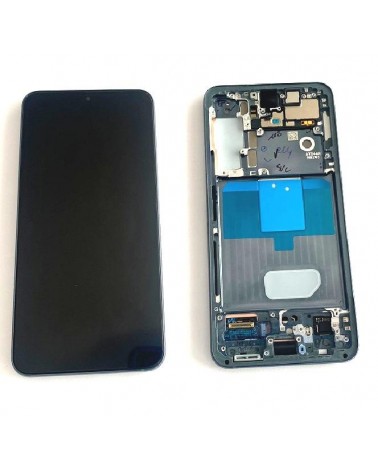 LCD e ecrã tátil com moldura verde para Samsung Galaxy S22 SM-S901B Service Pack