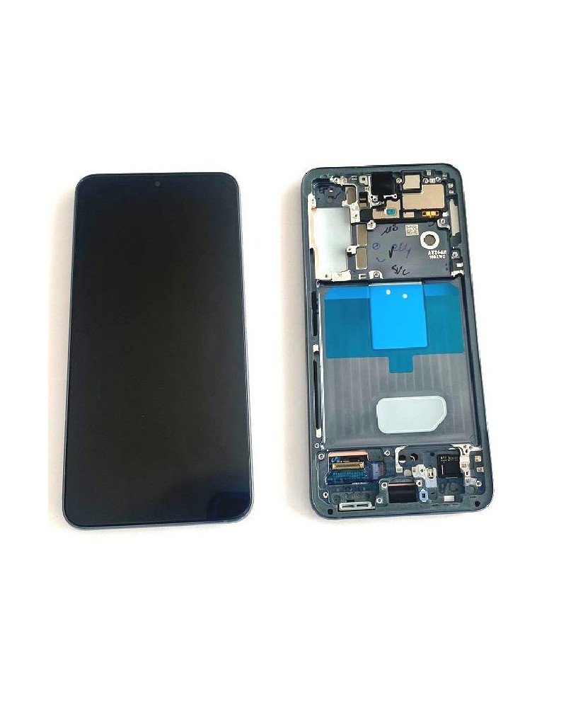 LCD and Touch Screen with Green Frame for Samsung Galaxy S22 SM-S901B Service Pack