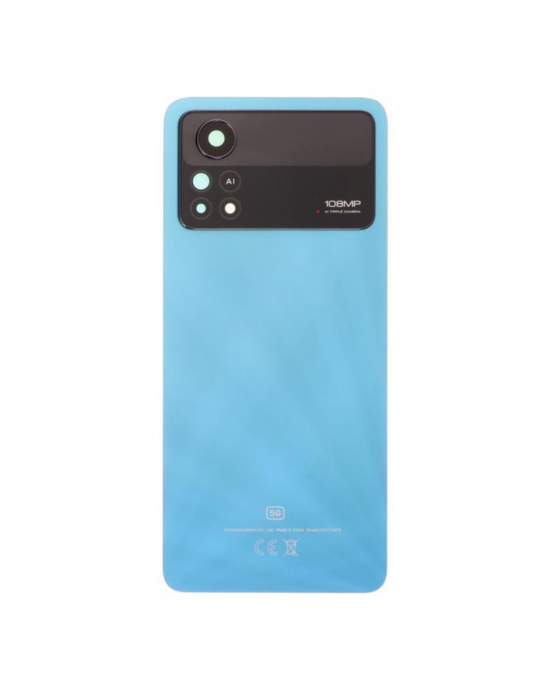 Tampa traseira com lente ou vidro de câmara para Xiaomi Poco X4 Pro 5G - Azul