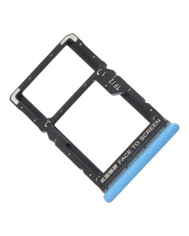Suporte ou tabuleiro Dual Sim para Xiaomi Redmi Note 10 5G M2103K19G M2103K19C - Azul
