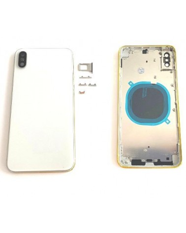 Centre Case Or Chassis With Back Cover For Iphone Xs Max - White