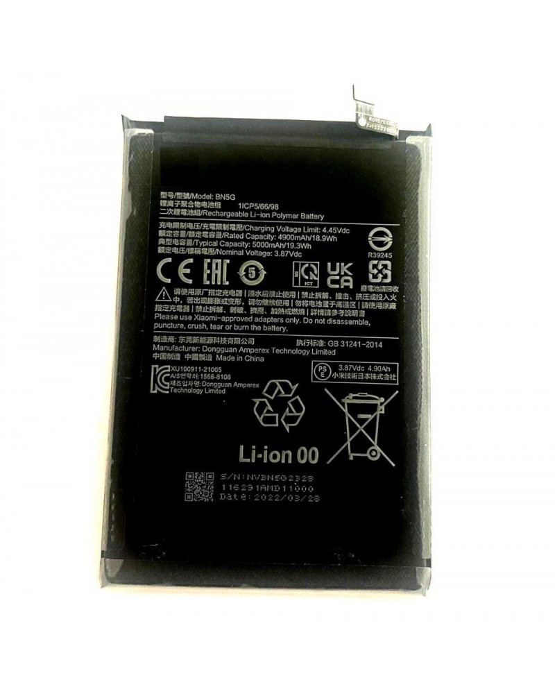 Bateria BN5G de 5000mAh para Xiaomi Redmi 10C