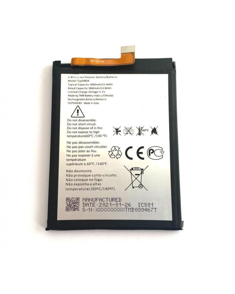 TLp038DA Battery for Alcatel 1S 2021 6025H 4000mAh