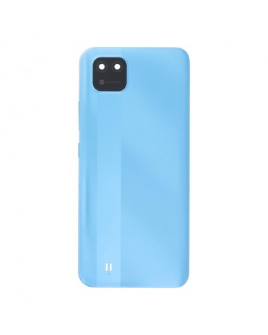 Capa traseira com lente de câmara ou vidro de câmara para Realme C11 2021 RMX3231 - Azul