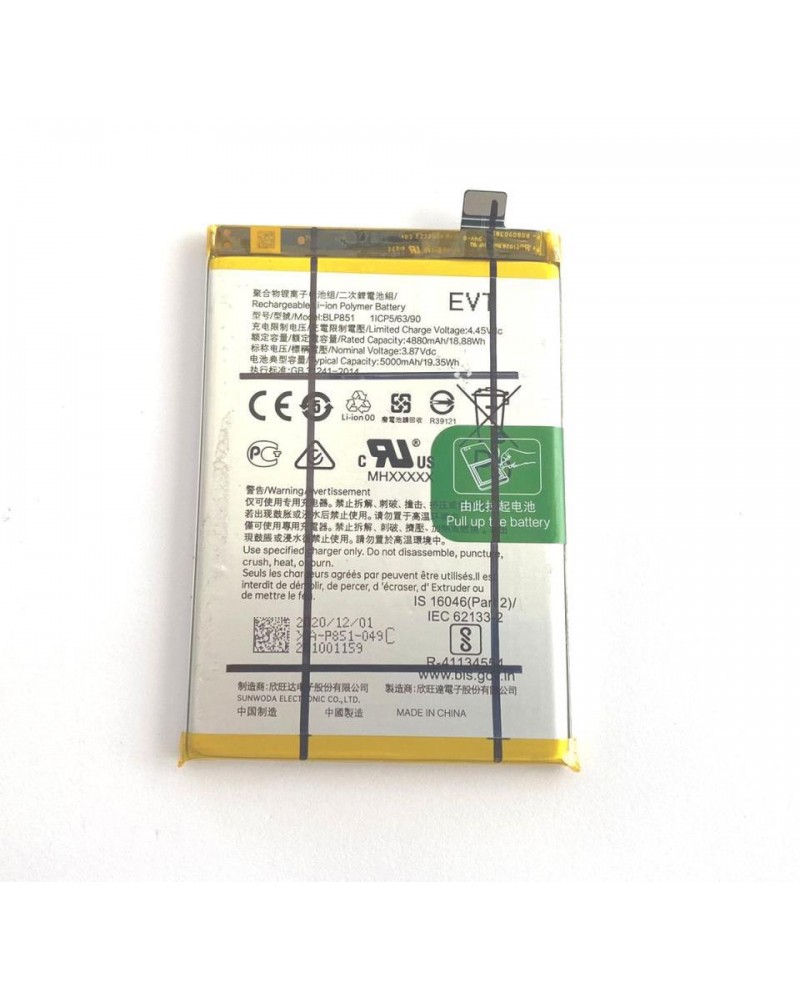 BLP851 Battery for Oppo A74 4G / A74 5G / A95 4G / Reno6 Lite 5000mAh Dismount Battery