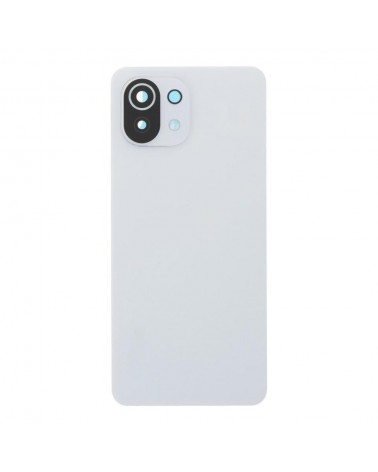 Battery Back Cover For Xiaomi Mi 11 Lite 5G M2101K9G - With Lens - White