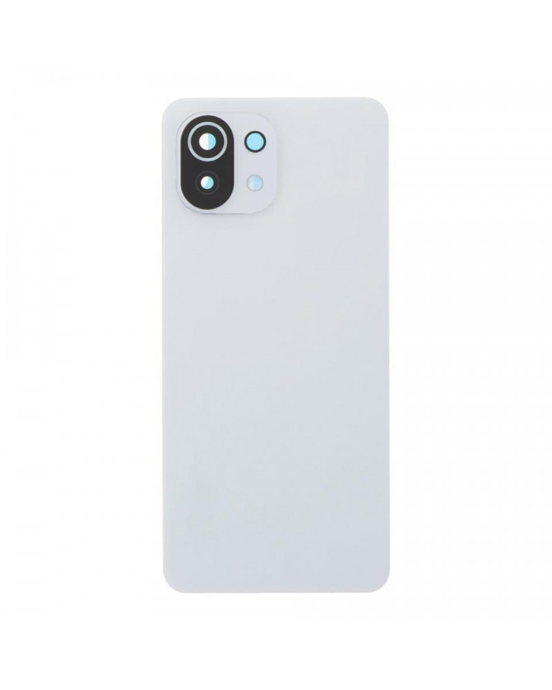 Capa traseira da bateria para Xiaomi Mi 11 Lite 5G M2101K9G - Com lente - Branco