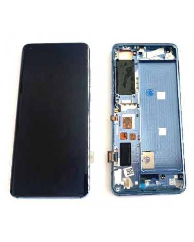 LCD and Touch Screen with Blue Frame for Xiaomi Mi 10 Xiaomi Mi 10 Pro Version C