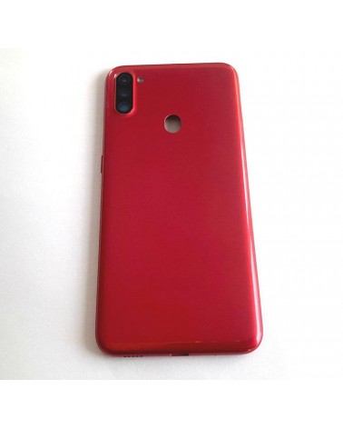 Tampa traseira e lente ou vidro da câmara para Samsung Galaxy A11 A115 A115F - Vermelho