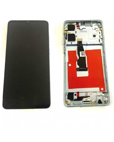 LCD e ecrã tátil com moldura azul clara para Huawei P30 ELE-AL00 ELE-L09 ELE-L29