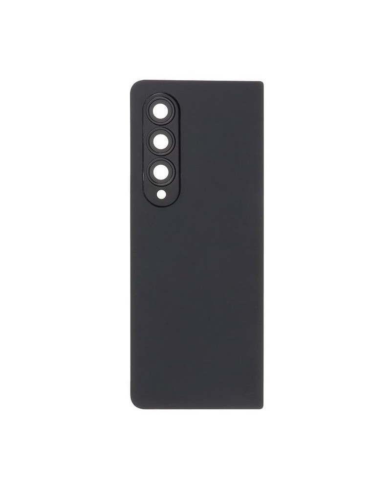Back Cover and Lens or Camera Glass for Samsung Z Fold 4 F936 F936B - Black
