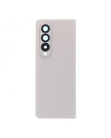 Back Cover and Lens or Camera Glass for Samsung Z Fold 4 F936 F936B - Golden Beige