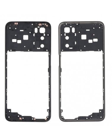 Caixa ou moldura central para Oppo A16 CPH2269 Oppo A16s CPH2271 - Preto