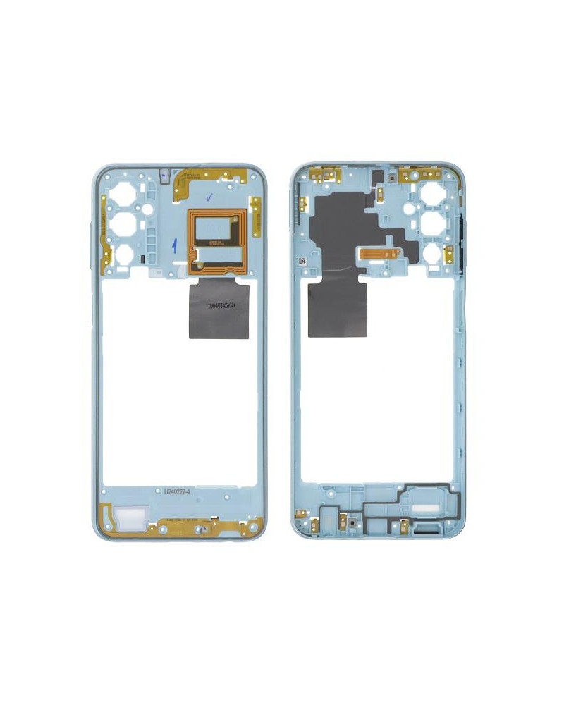 Samsung Galaxy M23 5G M236 M236B Capa ou moldura central para Samsung Galaxy M23 5G M236 M236B - Azul claro