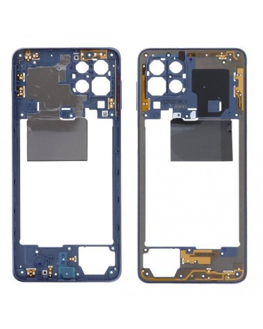 Carcasa o Marco Central para Samsung Galaxy M53 5G M536 M536B - Azul