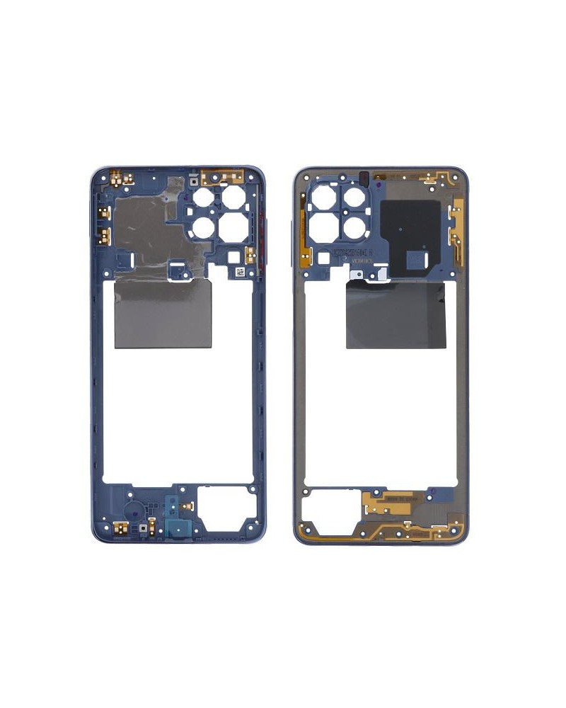 Capa ou moldura central para Samsung Galaxy M53 5G M536 M536B - Azul