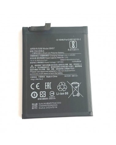 Bateria BN57 de 5160mAh para Xiaomi Poco X3 / Poco X3 NFC