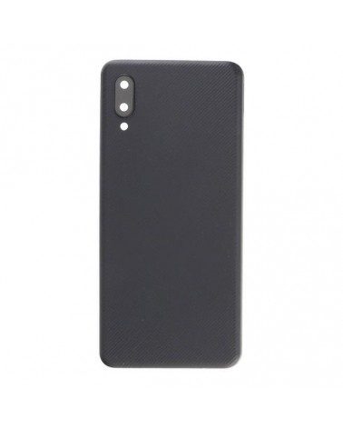 Back Cover and Lens or Camera Glass for Samsung A02 A022 - Black