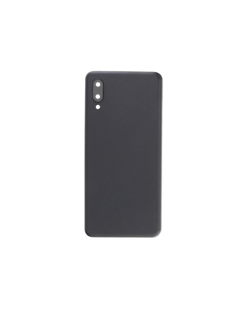 Back Cover and Lens or Camera Glass for Samsung A02 A022 - Black