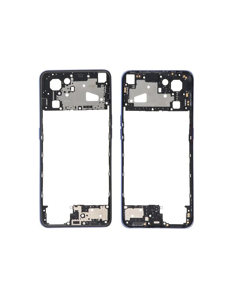 Central Frame with Buttons for Oppo Find X5 Lite CPH2371 - Blue