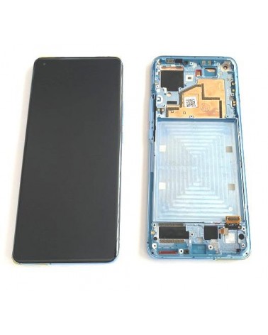 LCD e ecrã tátil com moldura azul para Xiaomi Mi 11 M2011K2C M2011K2G