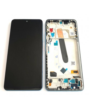 LCD e ecrã tátil com moldura azul para Xiaomi Mi 11X Pro Mi 11i Poco F3 M2012K11I M2012K11G M2012K11AG M2012K11AG Qualidade TFT