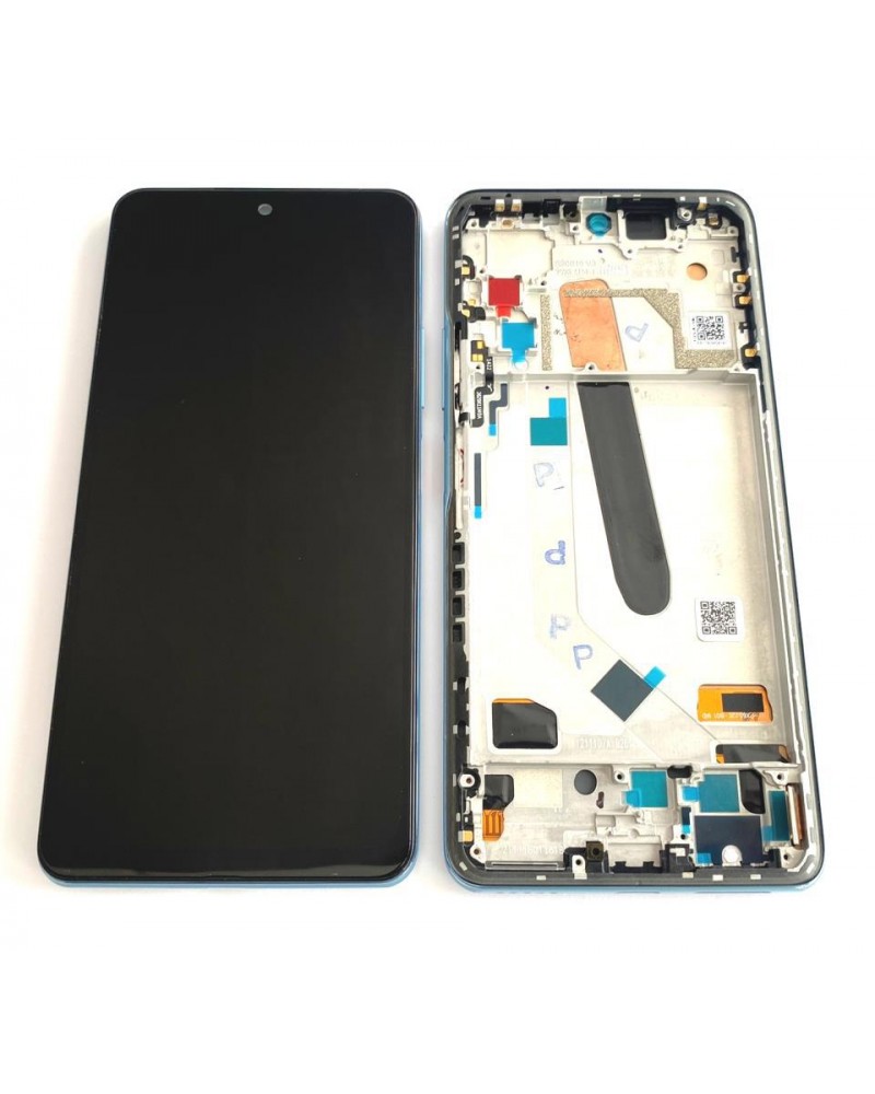 Pantalla LCD y Tactil con Marco Azul para Xiaomi Mi 11X Pro  Mi 11i  Poco F3 M2012K11I  M2012K11G  M2012K11AG   Calidad TFT  