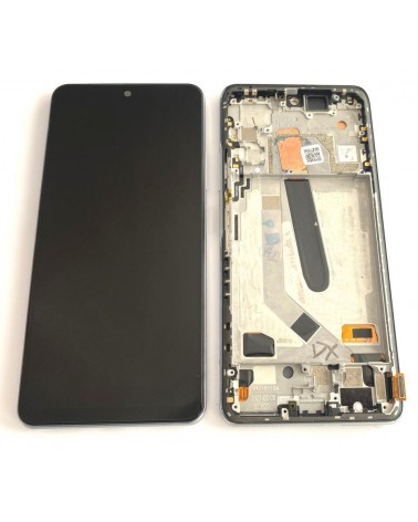 LCD e ecrã tátil com moldura prateada para Xiaomi Mi 11X Pro Mi 11i Poco F3 M2012K11I M2012K11G M2012K11AG M2012K11AG Qualidade 