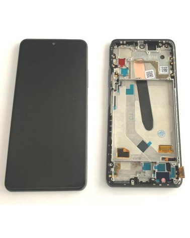 LCD e ecrã tátil com moldura prateada para Xiaomi Mi 11X Pro Mi 11i Poco F3 M2012K11I M2012K11G M2012K11AG M2012K11AG