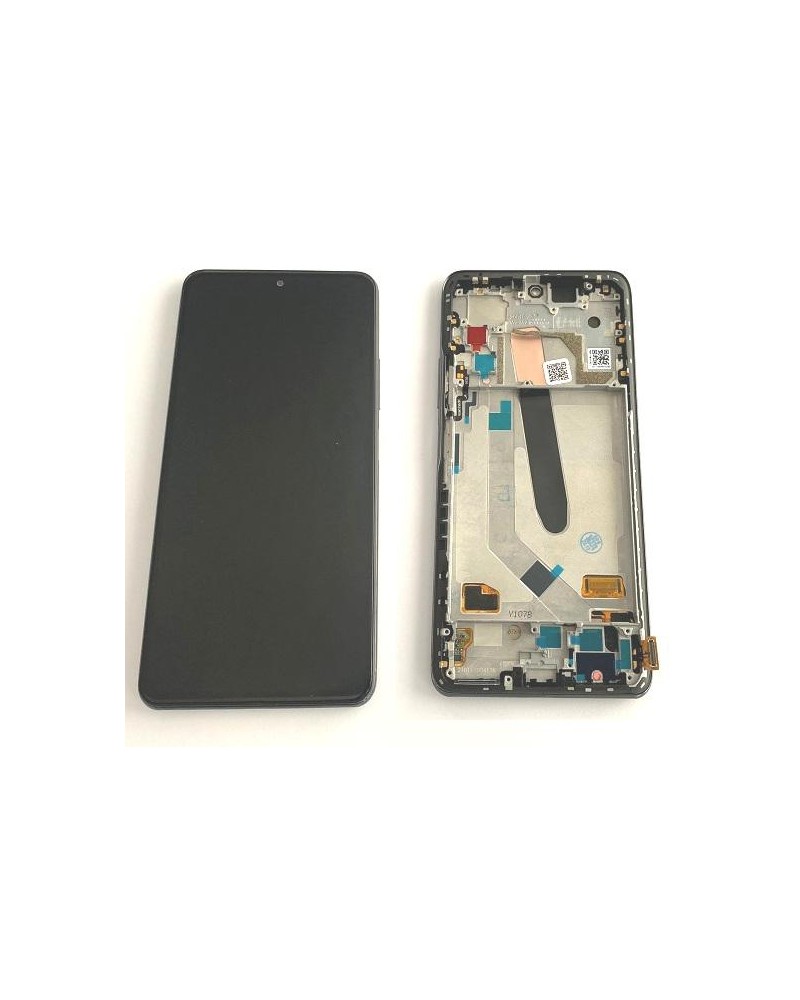 LCD e ecrã tátil com moldura prateada para Xiaomi Mi 11X Pro Mi 11i Poco F3 M2012K11I M2012K11G M2012K11AG M2012K11AG