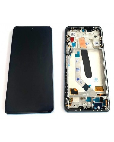 LCD e ecrã tátil com moldura azul para Xiaomi Mi 11X Pro Mi 11i Poco F3 M2012K11I M2012K11G M2012K11AG M2012K11AG