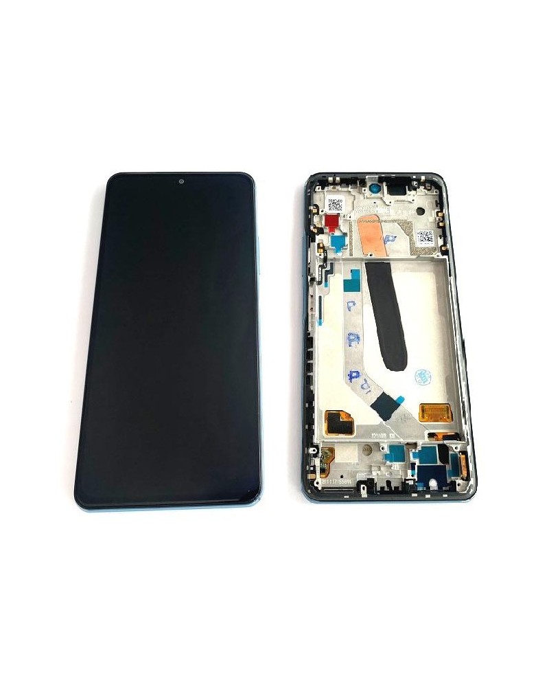 LCD e ecrã tátil com moldura azul para Xiaomi Mi 11X Pro Mi 11i Poco F3 M2012K11I M2012K11G M2012K11AG M2012K11AG