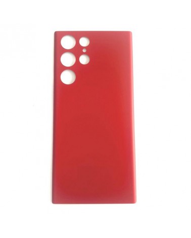 Capa traseira da bateria para Samsung Galaxy S22 Ultra SM-S908 SM-S908 - Vermelho