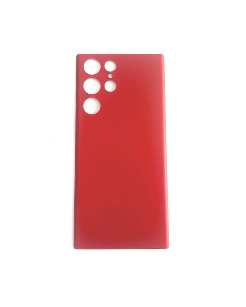 Tapa Trasera De Bateria Para Samsung Galaxy S22 Ultra SM-S908 - Roja