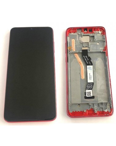 LCD e ecrã tátil com moldura vermelha Dual Sim para Xiaomi Redmi Note 8 Pro M1906G7 M1906G7G