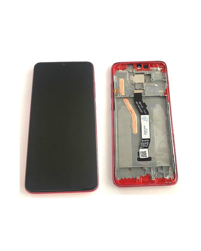 LCD e ecrã tátil com moldura vermelha Dual Sim para Xiaomi Redmi Note 8 Pro M1906G7 M1906G7G