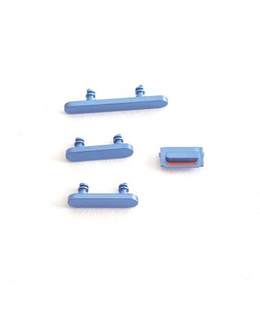 Volume Button Set Sound-Silent & Power Buttons for iPhone 14 Iphone 14 Plus - Blue