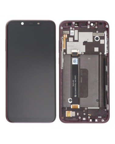 LCD e ecrã tátil com moldura roxa para Nokia 7 1 Plus Nokia 8 1 X7