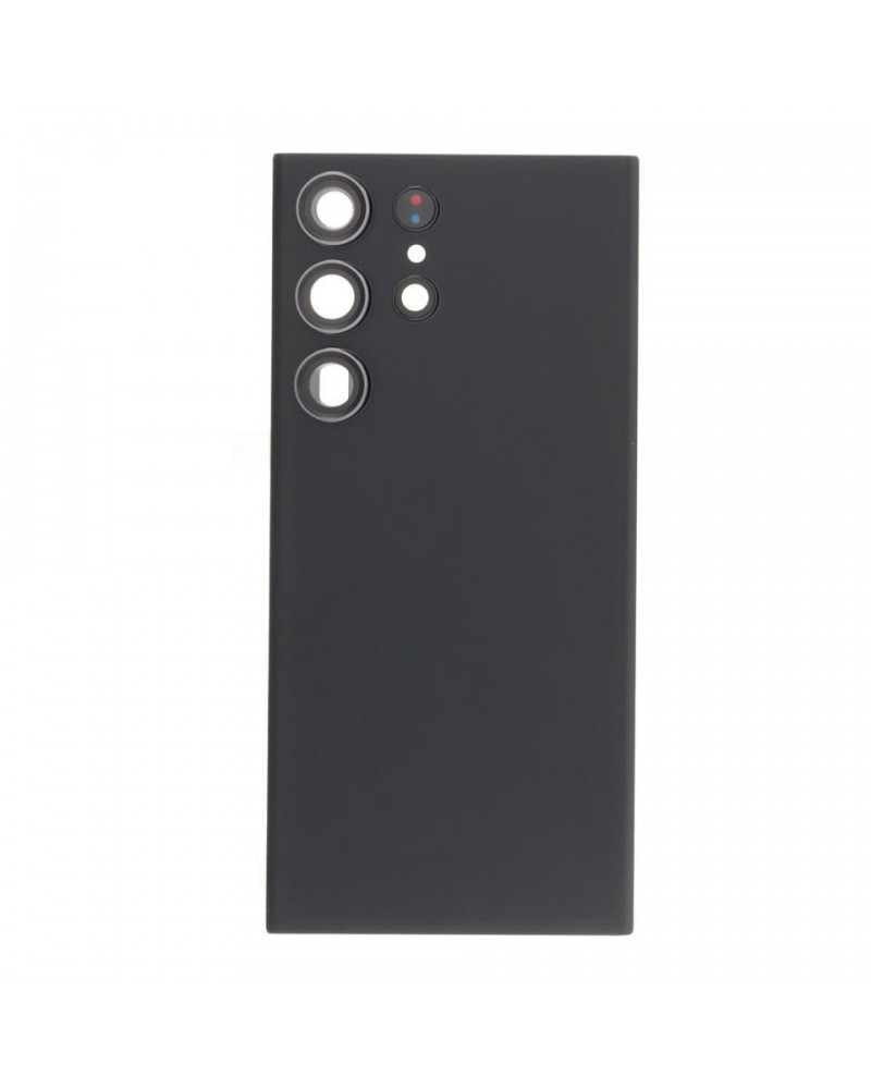 Battery and Camera Lens Back Cover for Samsung Galaxy S23 Ultra S918 S918B - Black