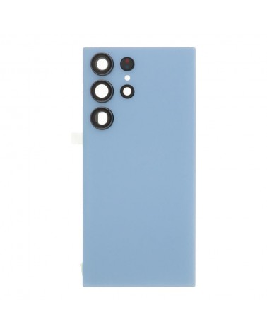 Tapa Trasera de Bateria y Lente de Camara para Samsung Galaxy S23 Ultra S918 S918B - Azul