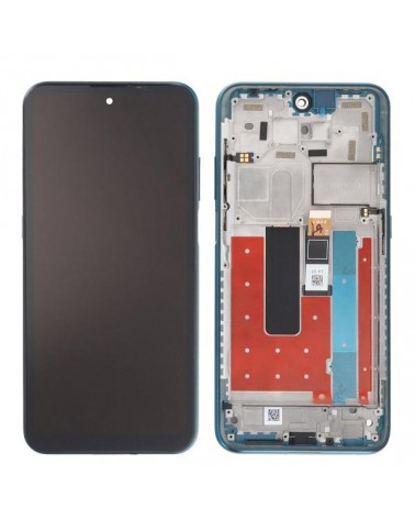 LCD e ecrã tátil com moldura azul para Nokia X20 TA-1341 TA-1344 TA-1344