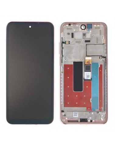 LCD e ecrã tátil com moldura em ouro rosa para Nokia X20 TA-1341 TA-1344 TA-1344