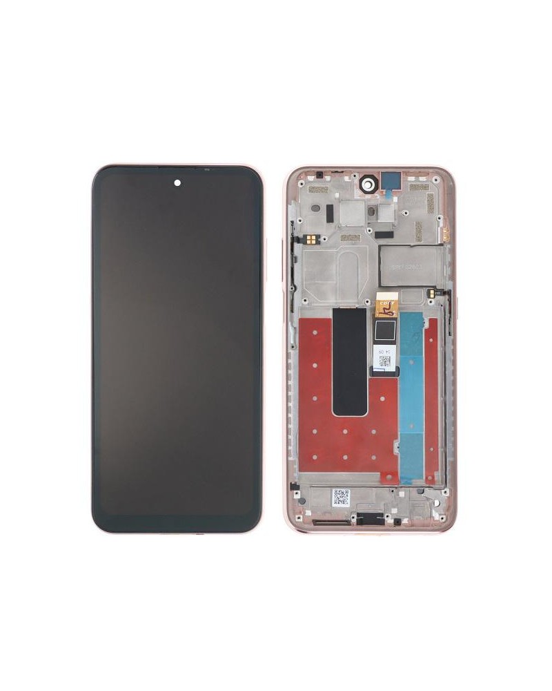 LCD e ecrã tátil com moldura em ouro rosa para Nokia X20 TA-1341 TA-1344 TA-1344